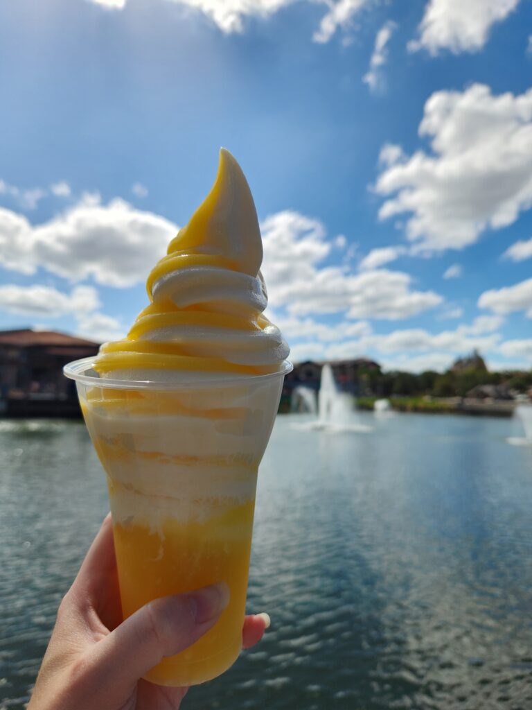 disney dining plan snack. dole whip in walt disney world