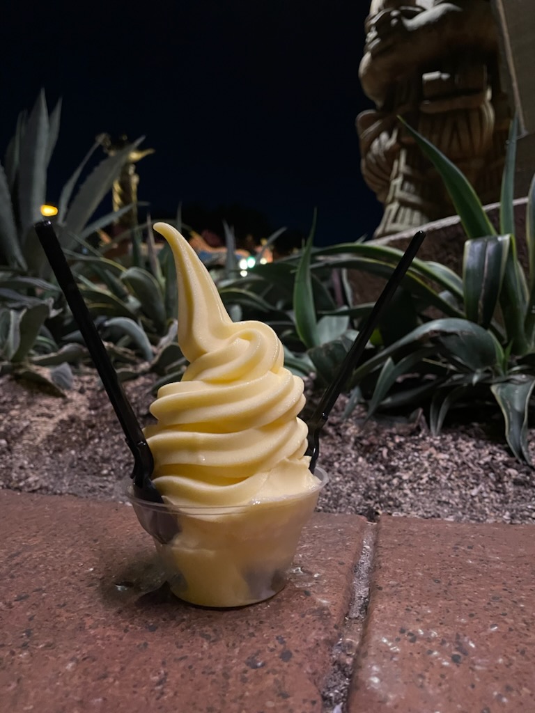 dole whip from sunshine tree terrace in adventureland in magic kingdom in walt disney world